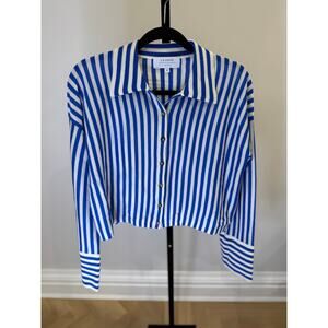 La Ligne	- Womens Blue Stripe collared sweater - XS